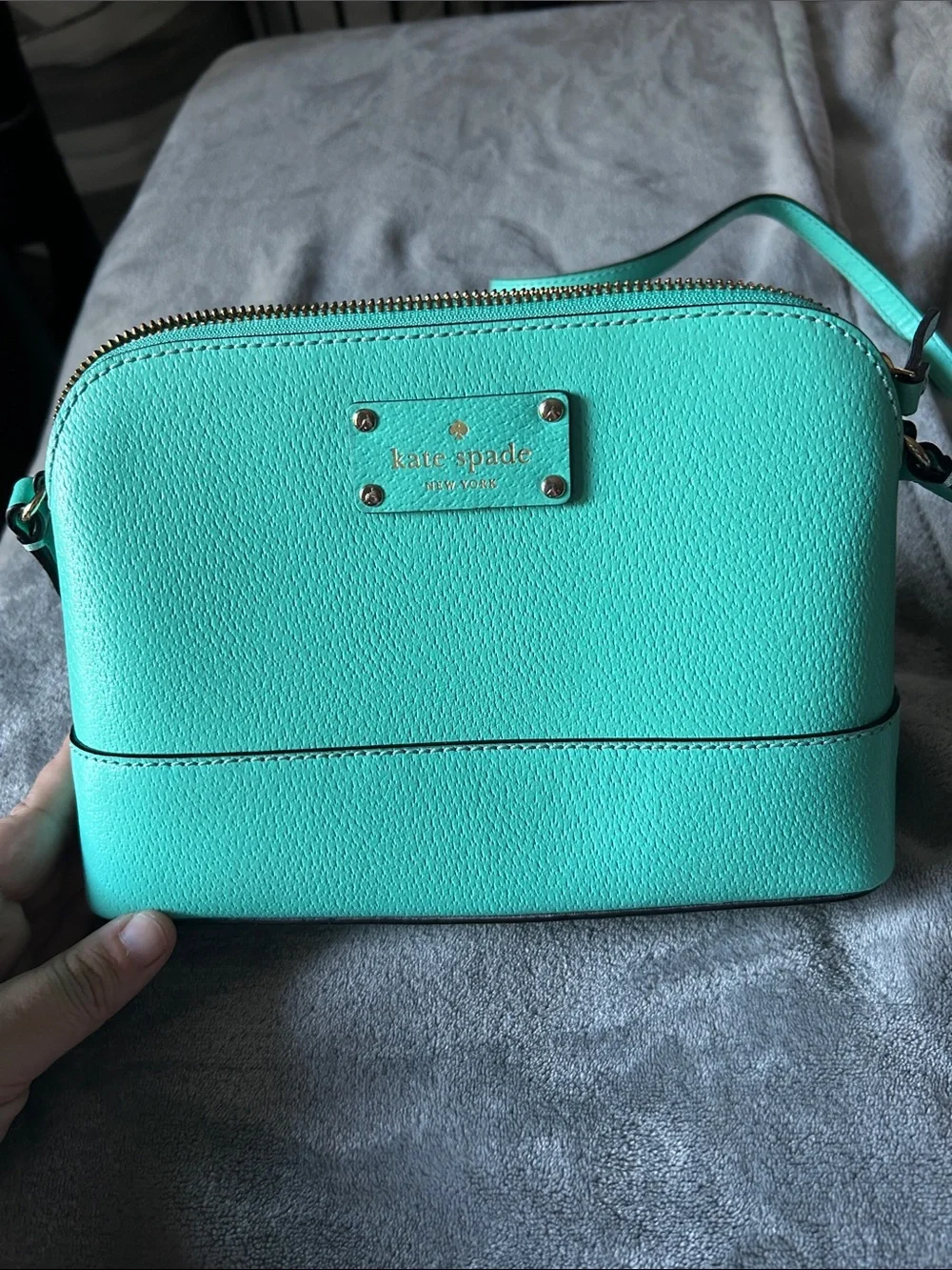 kate spade Teal Aqua Dome Leather Crossbody